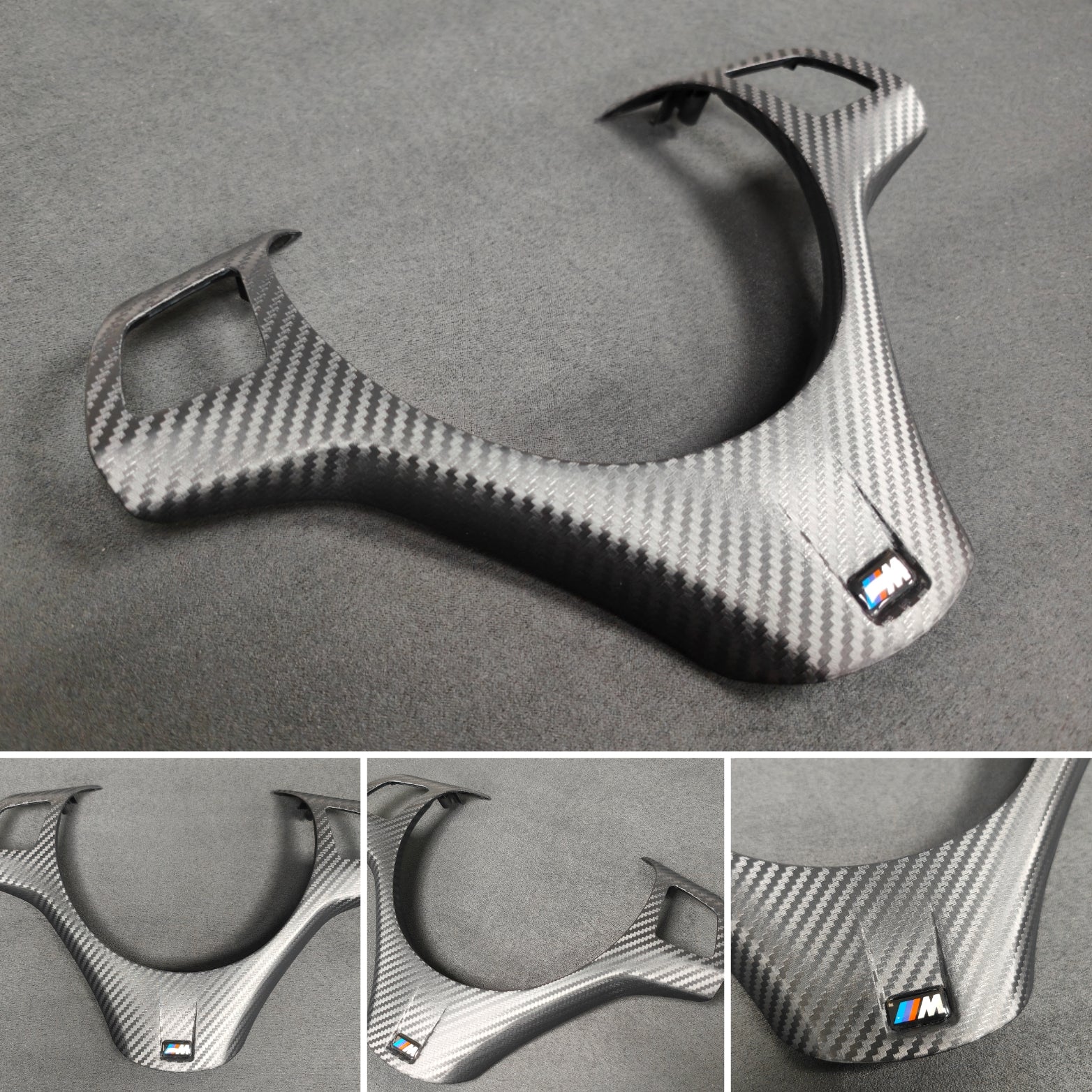 BMW E9X M3 STEERING FASCIA TRIM - BLACK 3D CARBON (E90, E91, E92, E93)